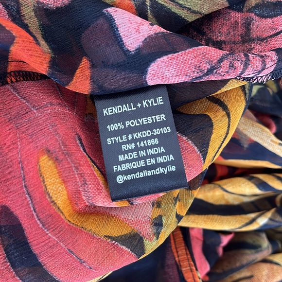 Kendall + Kylie swim cover up tropical leaf print XL - Picture 14 of 15